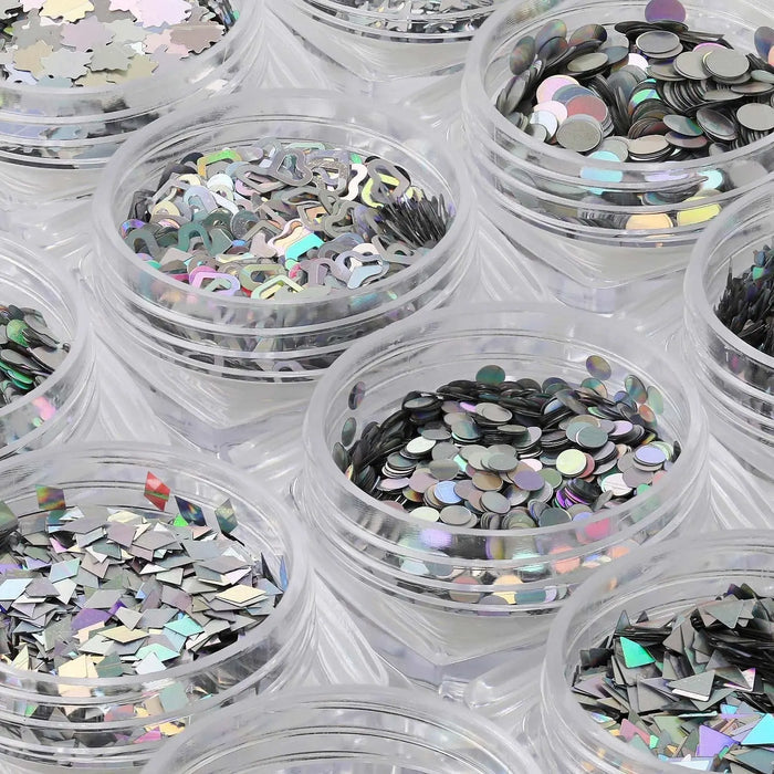 Glitter Set - NGS-015 - Various Holographic Shapes   Naio Nails