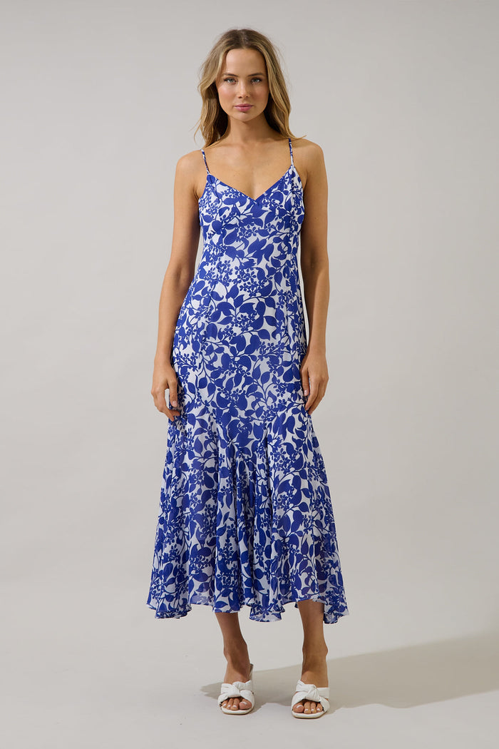 Hagny Pleated Midi Dress Kian Floral