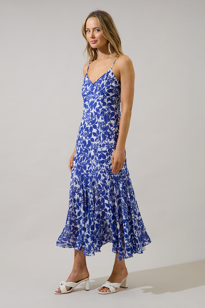 Hagny Pleated Midi Dress Kian Floral