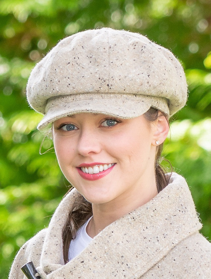 Handmade Ladies Yoko Tweed Hat - Oatmeal