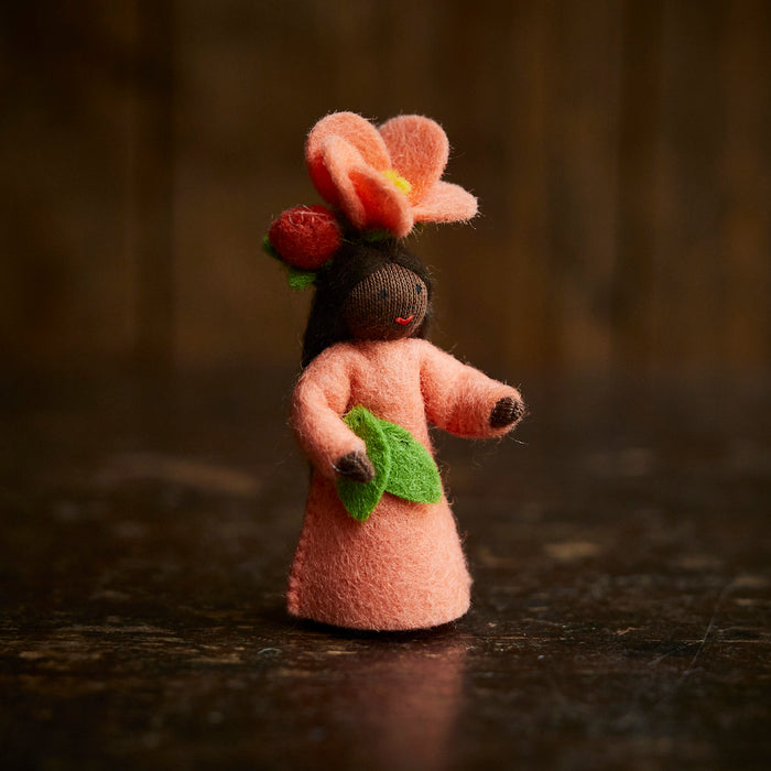 Handmade Wool Fairy - Camellia Japonica - Black