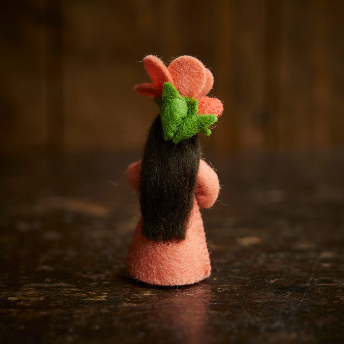 Handmade Wool Fairy - Camellia Japonica - Black
