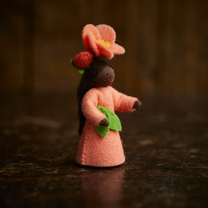 Handmade Wool Fairy - Camellia Japonica - Black