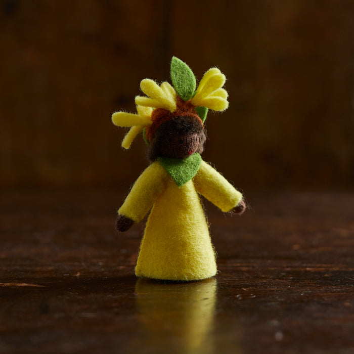 Handmade Wool Fairy With Flower Headdress - Laburnum - Black