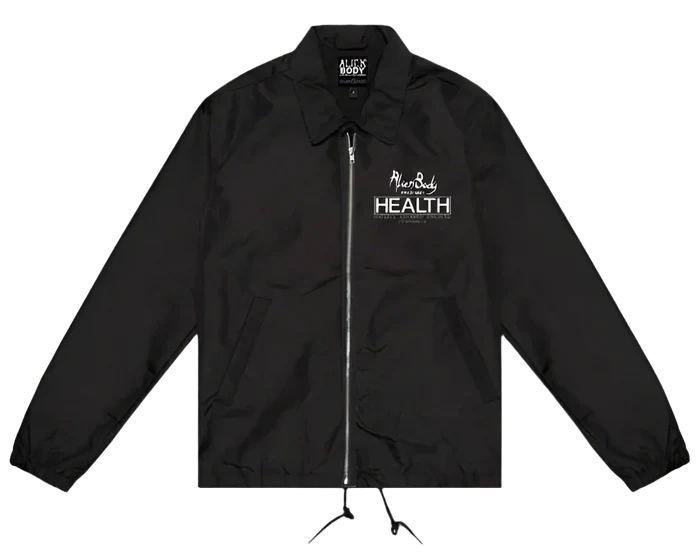"HEALTH x AlienBody" Black Windbreaker