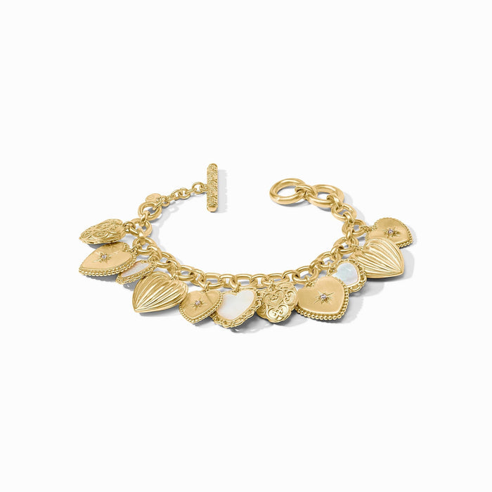 Heart Charm Bracelet Gold OS
