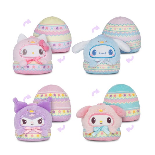 Hello Kitty and Friends 4" Reversible Easter Egg Plushie Bundle