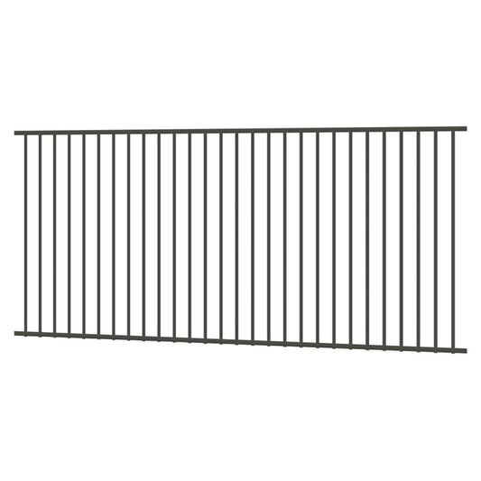 Homesafe Aluminium Flat Top Pool Fence Panel - 2400 x 1200mm WOODLAND GREY - Image 1