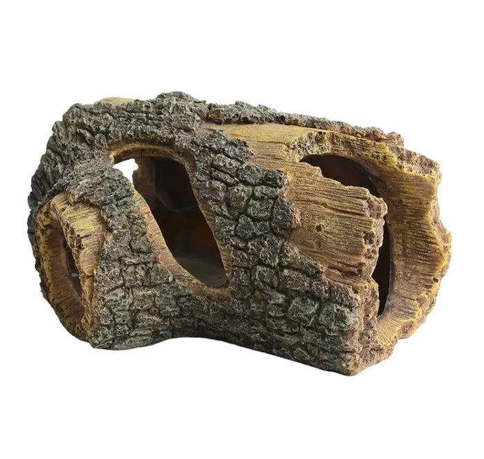 Hygger Aquarium Tree Trunk — bark-textured aquarium hideout for fish and shrimp