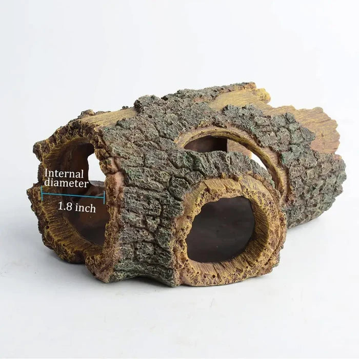 Hygger Aquarium Tree Trunk stump with natural bark texture