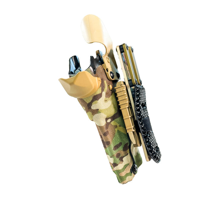 ICEVENTS® Classic Holster Pad shown with hook-receptive loop backing