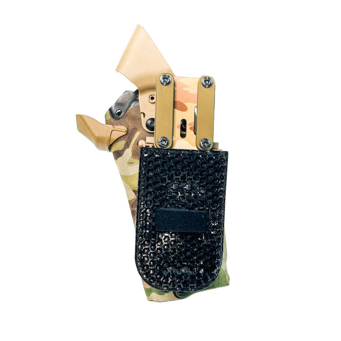 ICEVENTS® Classic Holster Pad laid flat to show dimensions and profile