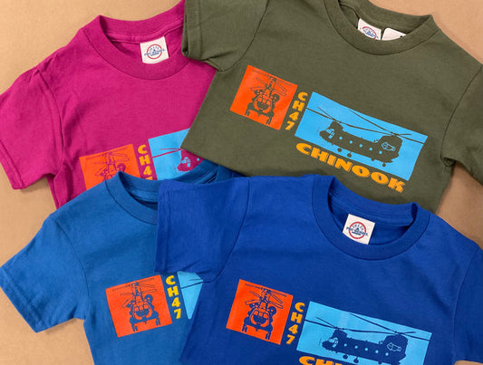 CH-47 Chinook Helicopter Kids' Block T-Shirt