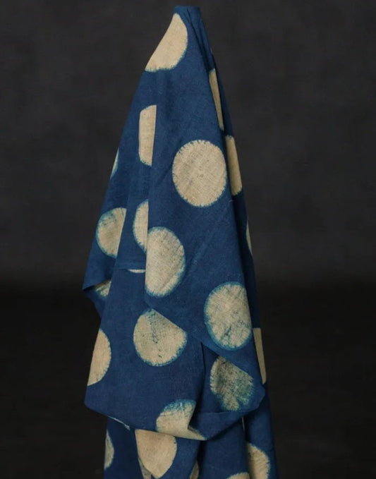 Indigo Osaka Spot Indian Kala Cotton Fabric