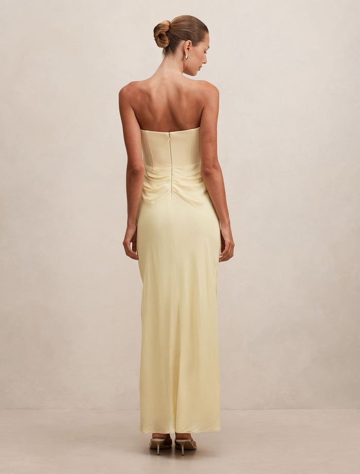 Isra Printed Strapless Maxi Dress Forever New