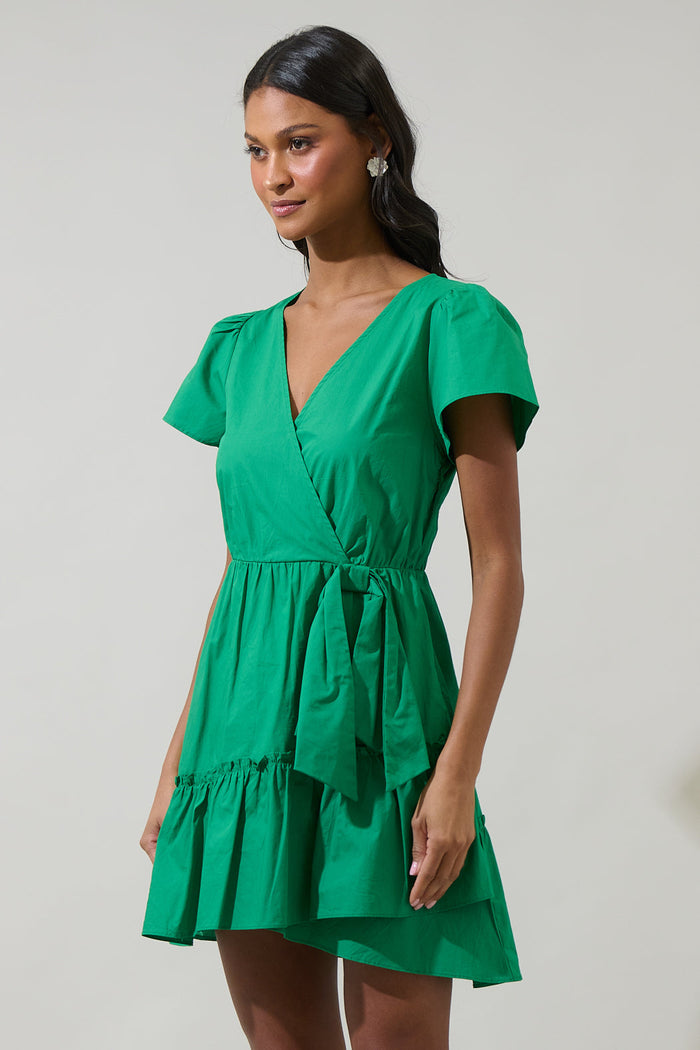Jayda Wrap Mini Dress