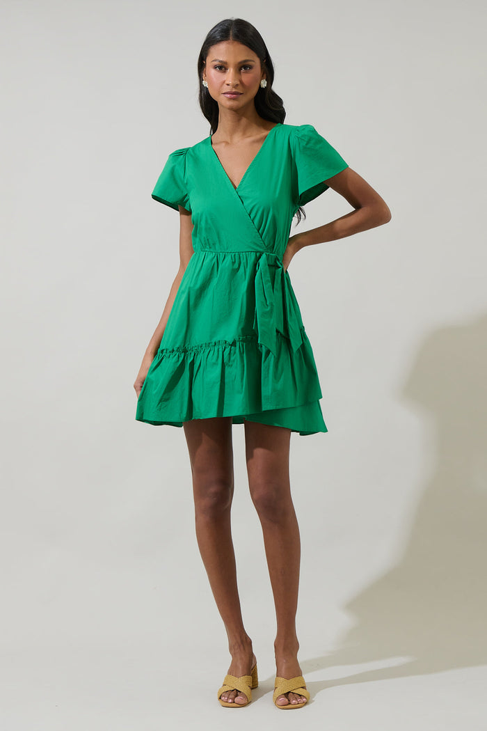 Jayda Wrap Mini Dress