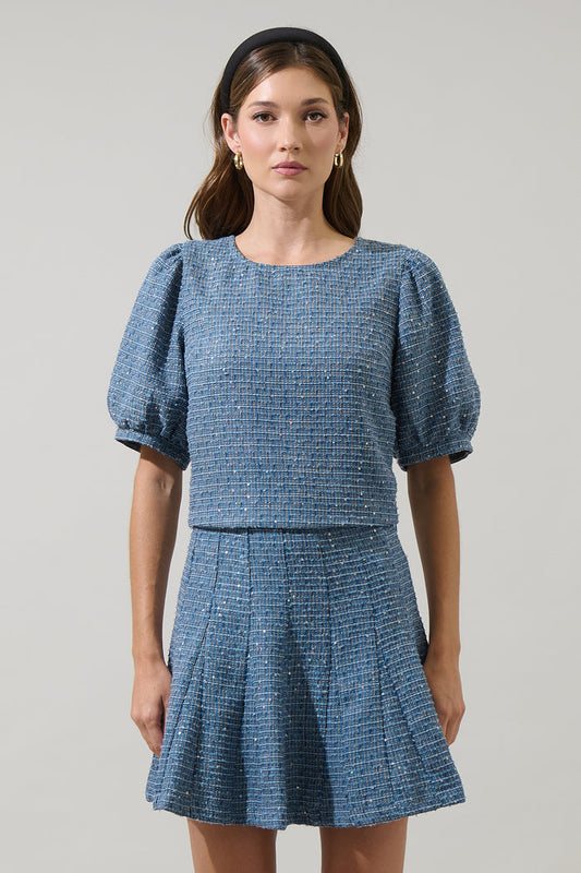Jenavy Tweed Top