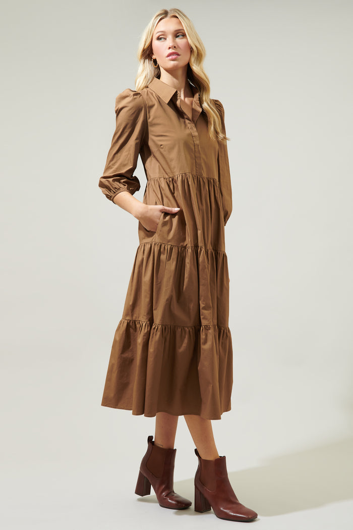 Jones Polo Poplin Midi Dress