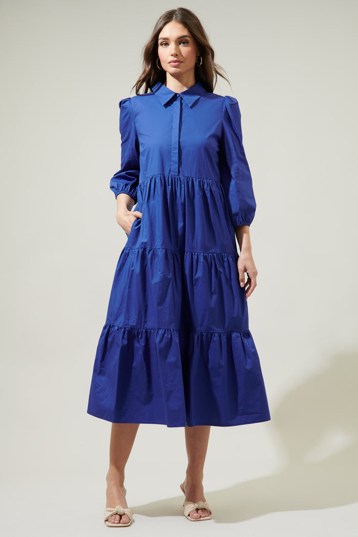 Jones Polo Poplin Midi Dress