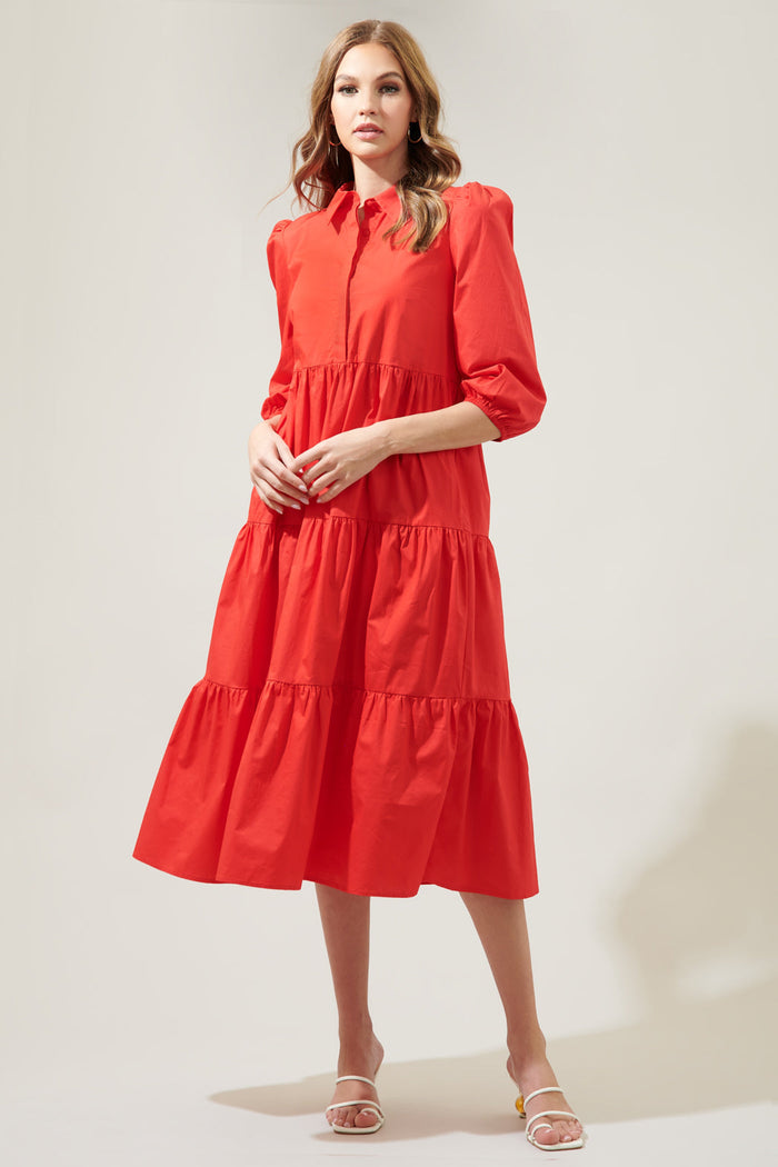 Jones Polo Poplin Midi Dress