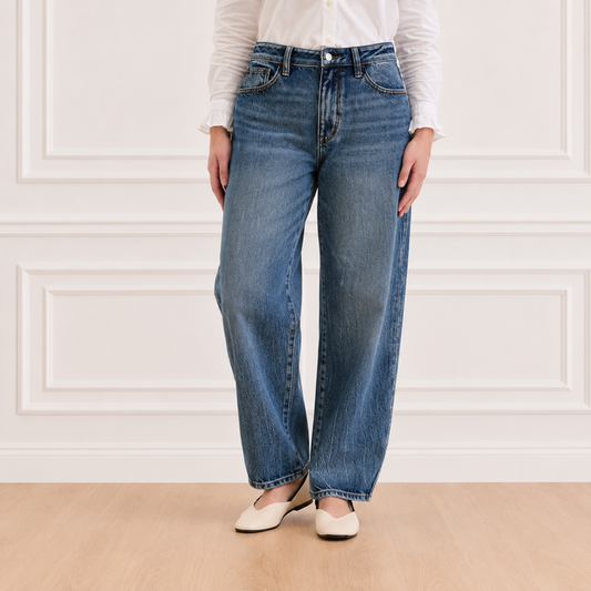 Judy Blue High Waist PETITE Rigid Magic Marlow Arc in Dark Time Weathered Indigo Jeans
