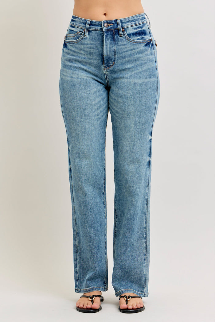 Judy Blue High Waist Tummy Control Slim Straight Leg Jeans