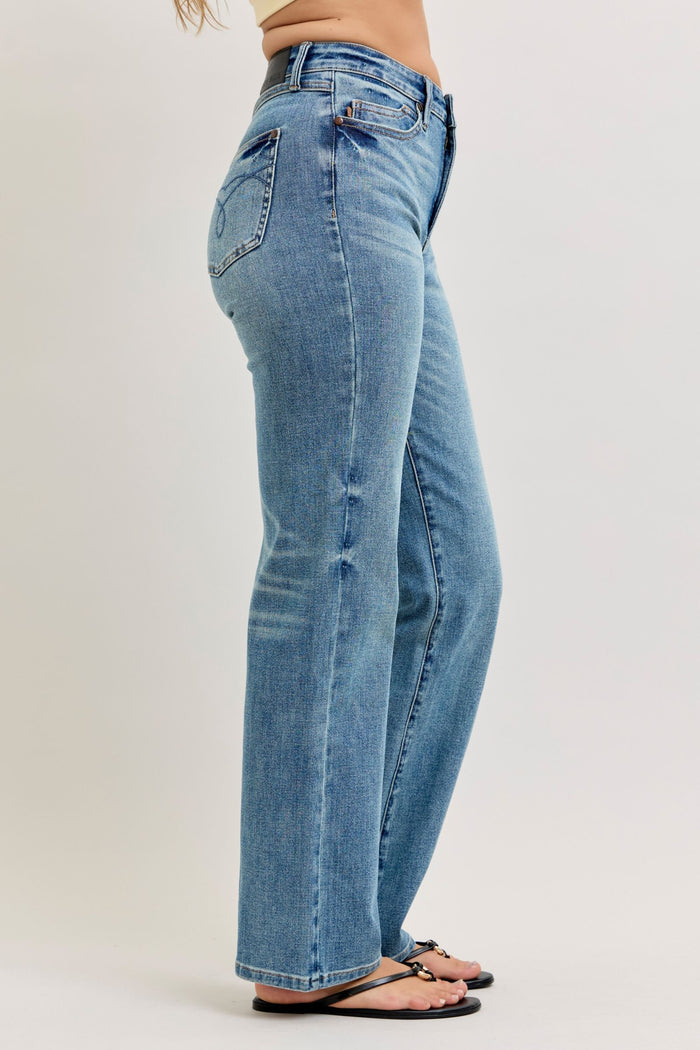 Judy Blue High Waist Tummy Control Slim Straight Leg Jeans