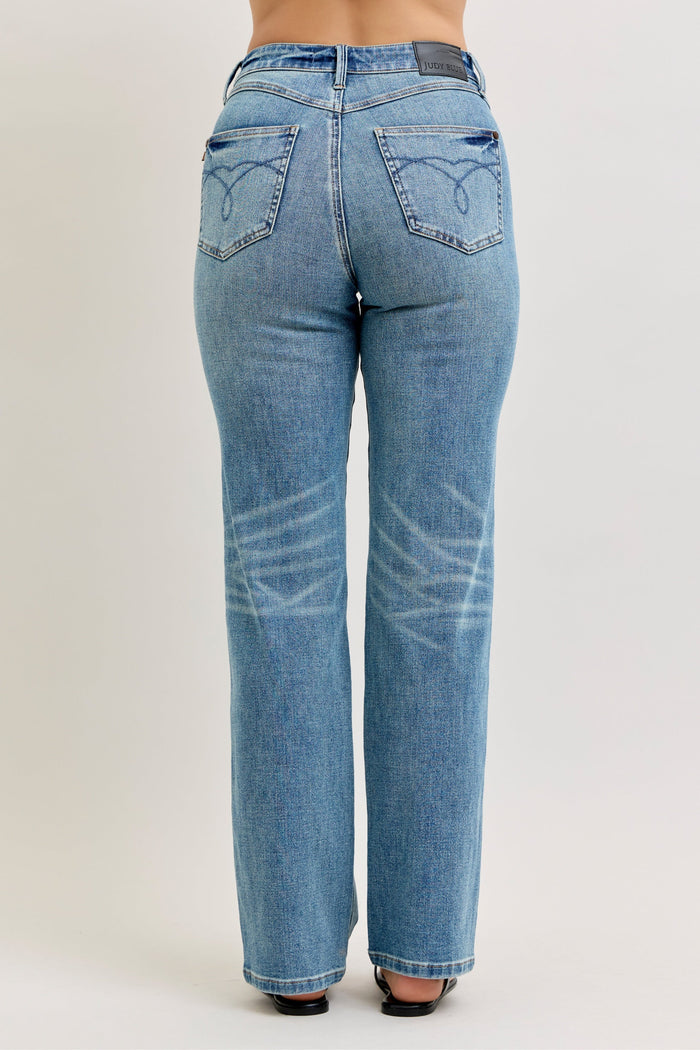 Judy Blue High Waist Tummy Control Slim Straight Leg Jeans