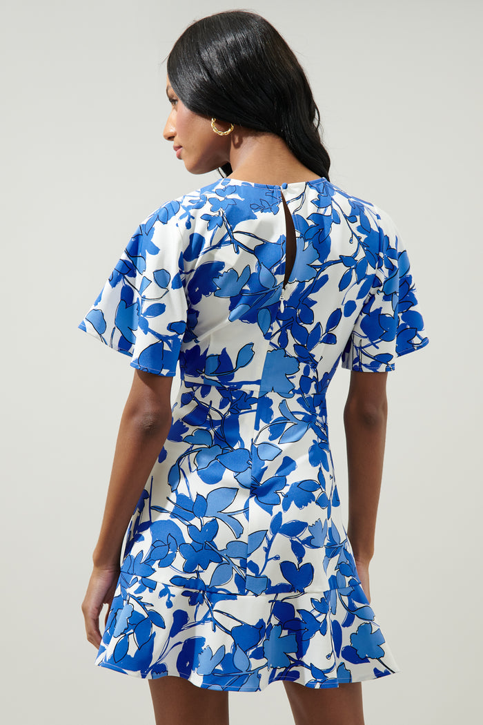 Khol Floral Flouncy Mini Dress