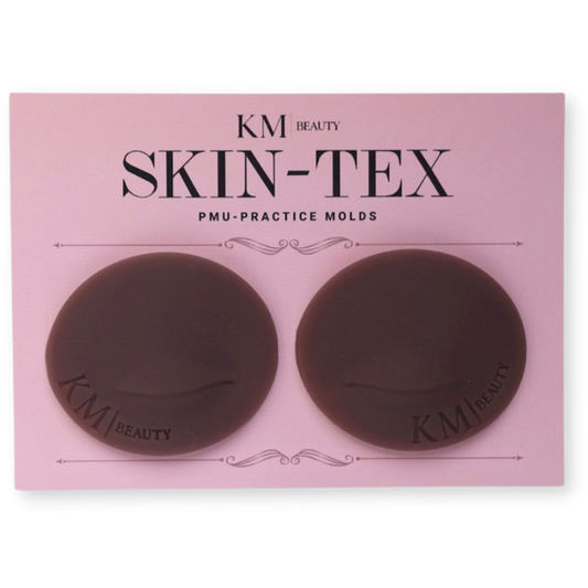 KM Beauty Skin-Tex Dark Brown Brows & Eyeliner Best Practice Silicone for Permanent Makeup Artists Set of 2 Supreme Permanent