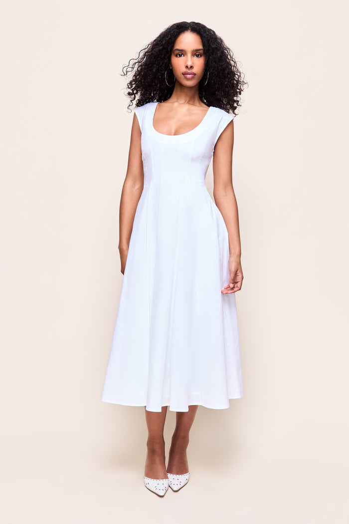 Leila Cotton Dress in White