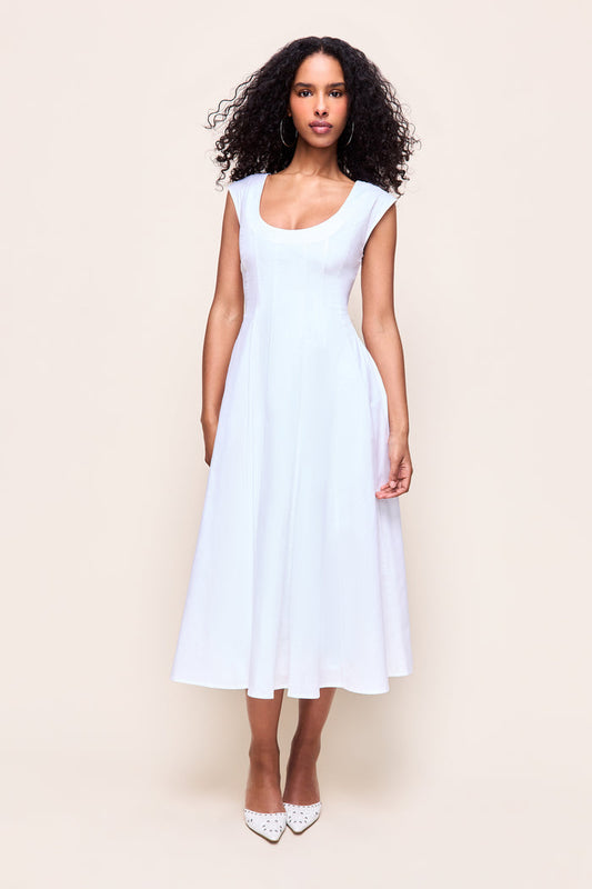 Leila Cotton Dress in White