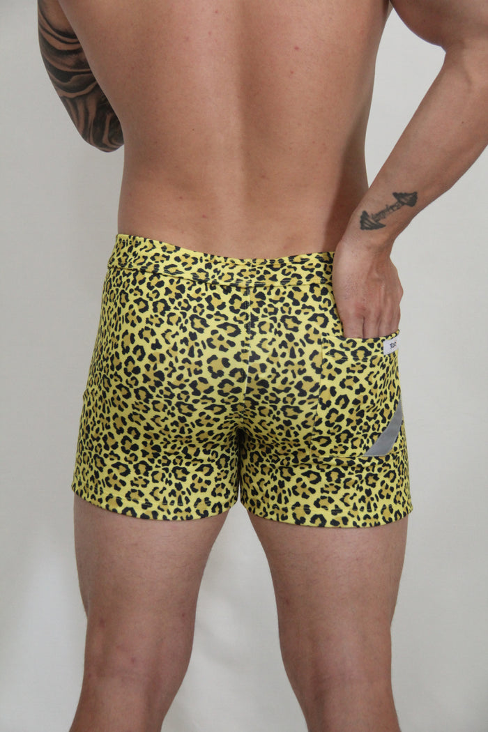 LEOPARD FLEECE SHORT