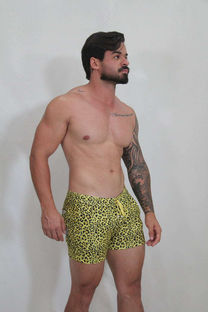 LEOPARD FLEECE SHORT