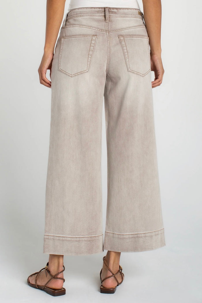 Liverpool - Weekender Crop Wide Leg - Antique Khaki