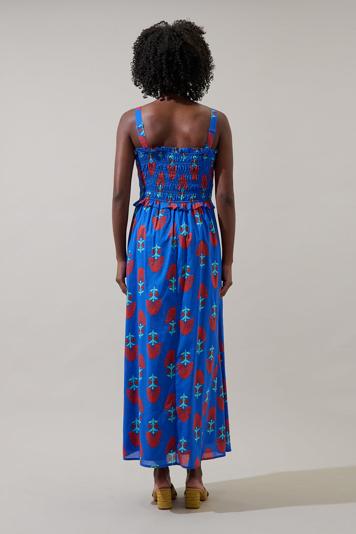 Lucinda Floral Riela Smocked Midi Dress