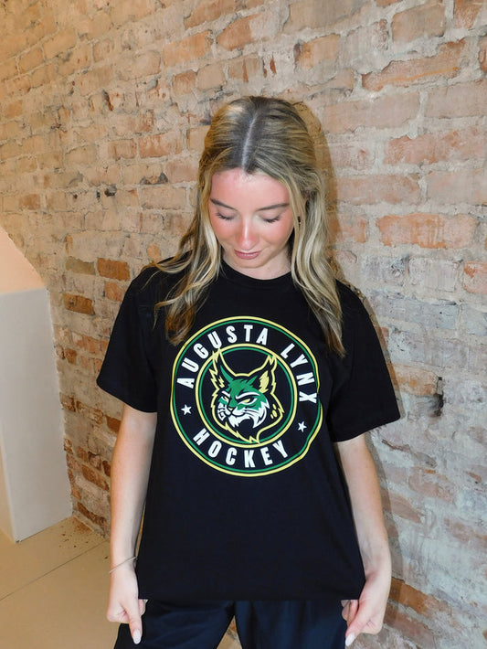 Lynx Black Round Tee