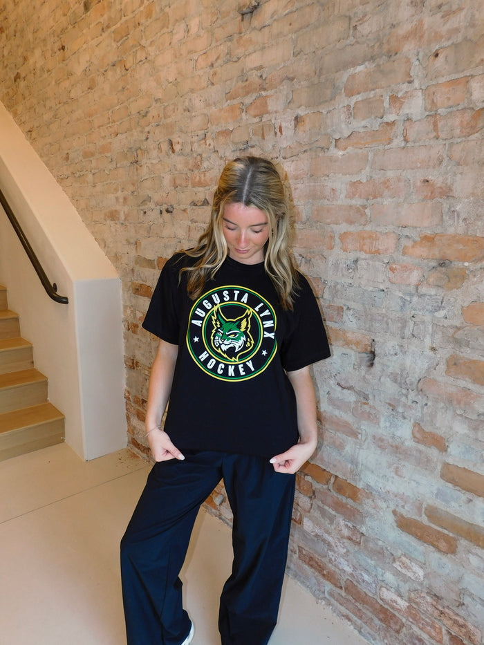 Lynx Black Round Tee