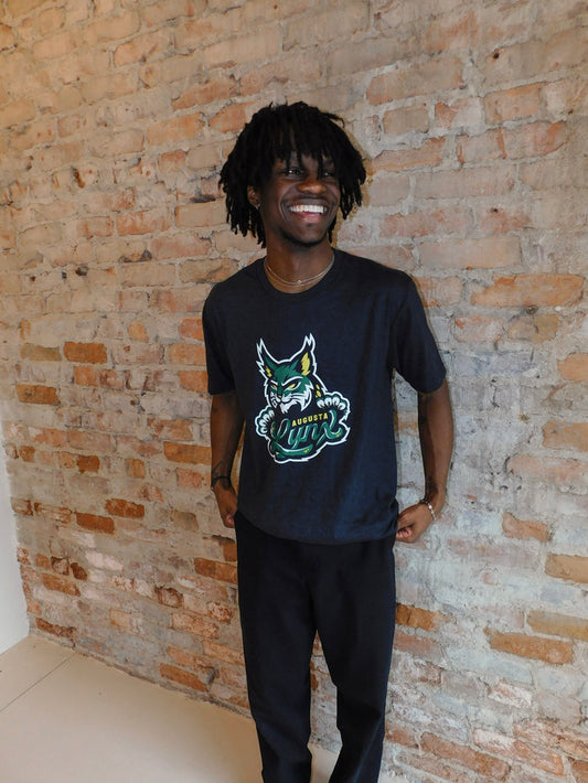 Lynx Black Tri Blend Lockup Tee