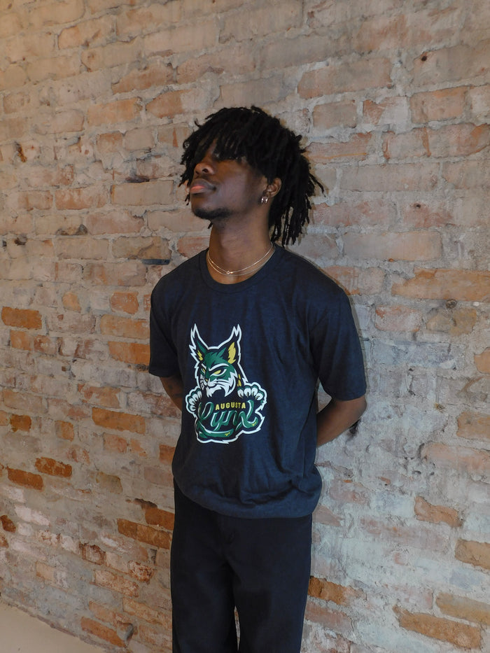 Lynx Black Tri Blend Lockup Tee