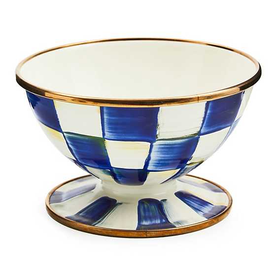 Macenzie-Childs Ice Cream Dish Check Enamel