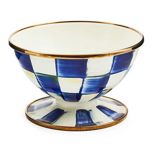 Macenzie-Childs Ice Cream Dish Check Enamel