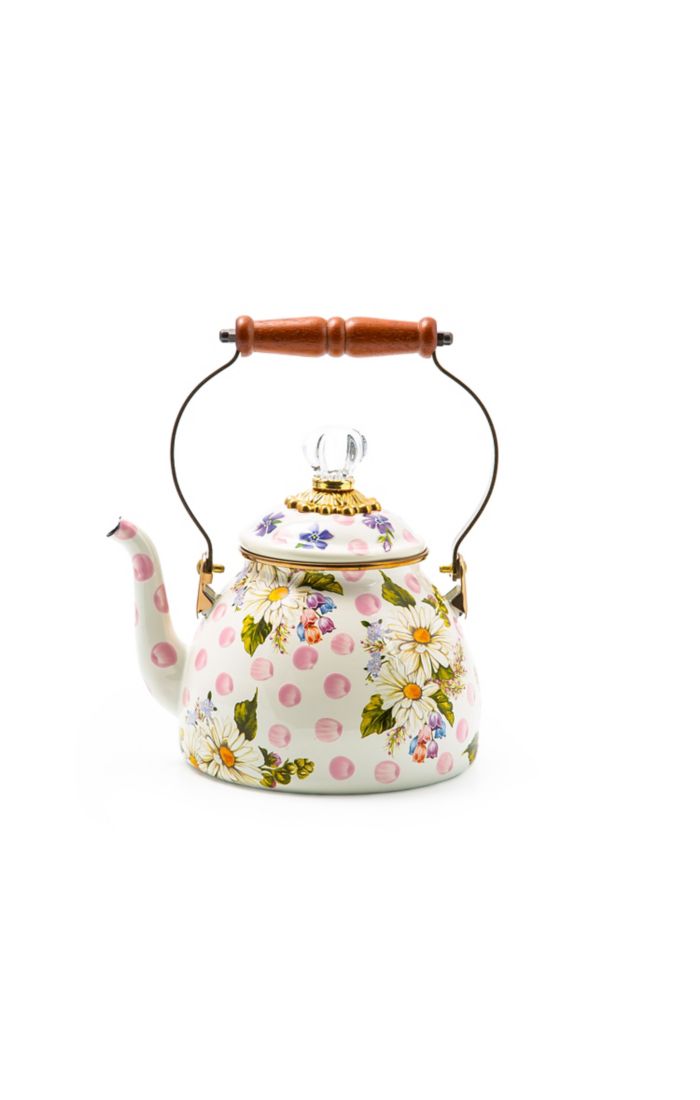 Mackenzie Childs Wildflowers Pink Tea Pot