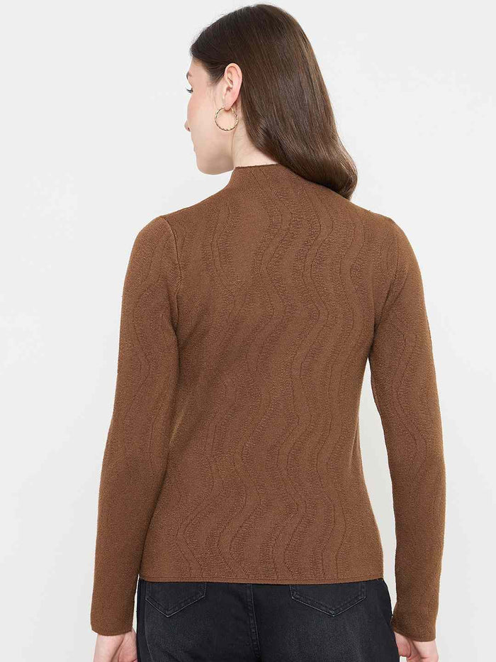 Madame Brown Mock Neck Sweater