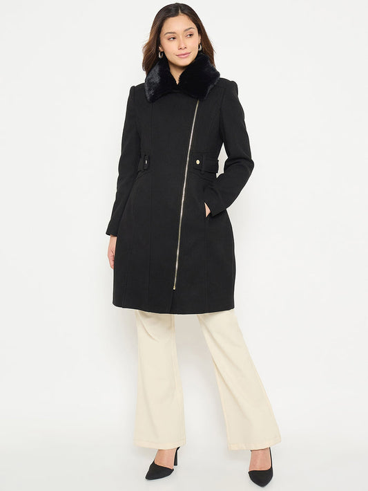Madame Shirt Collar Long Coat