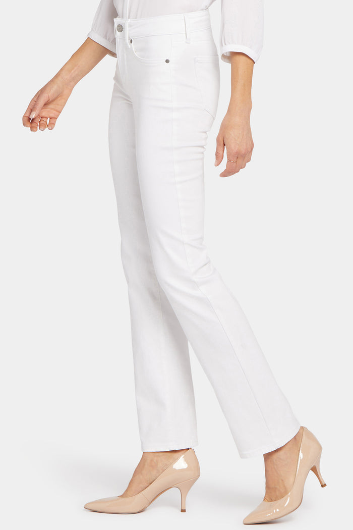 Marilyn Straight Jeans In Long Inseam - Optic White