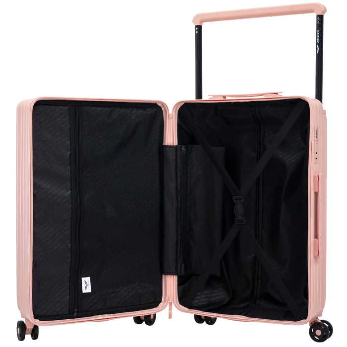 Walizka średnia Wings ABS+ 24" Customized SOFT PINK FLOWER customized
