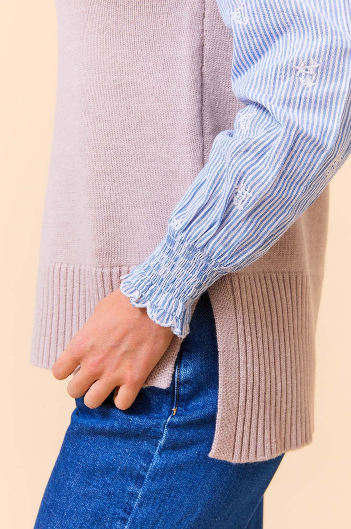 Merino Wool Long Knitted Tank | Oat - Aspiga