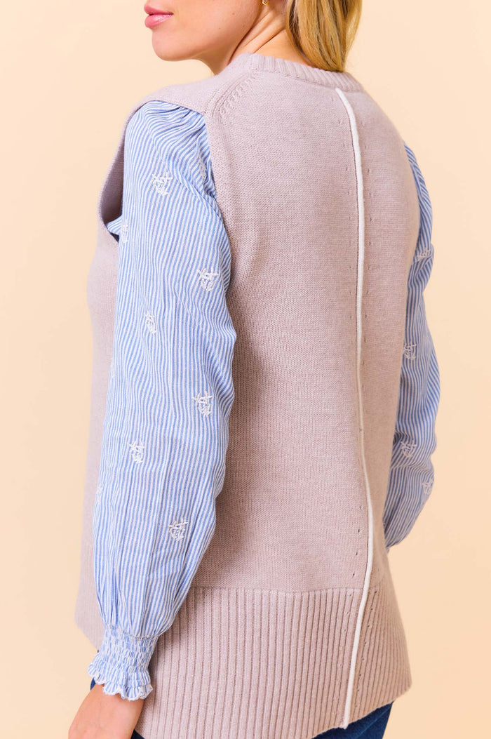 Merino Wool Long Knitted Tank | Oat - Aspiga
